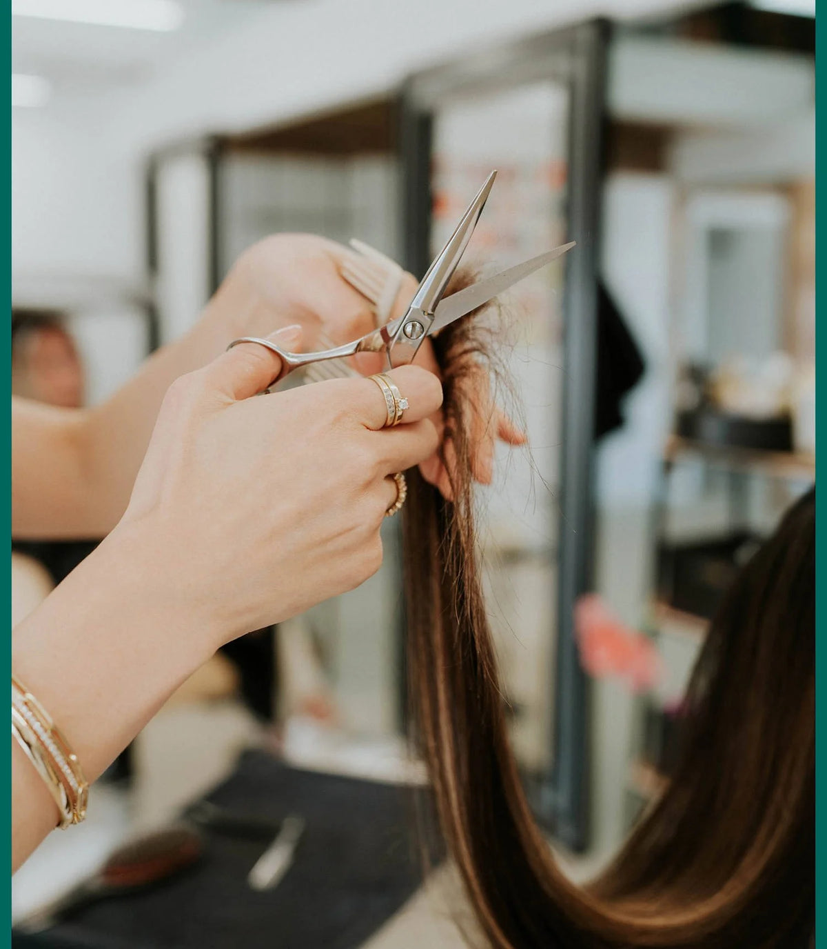 Close-up of a precision haircut at Zayda Hair & Apothecary, San Antonio TX